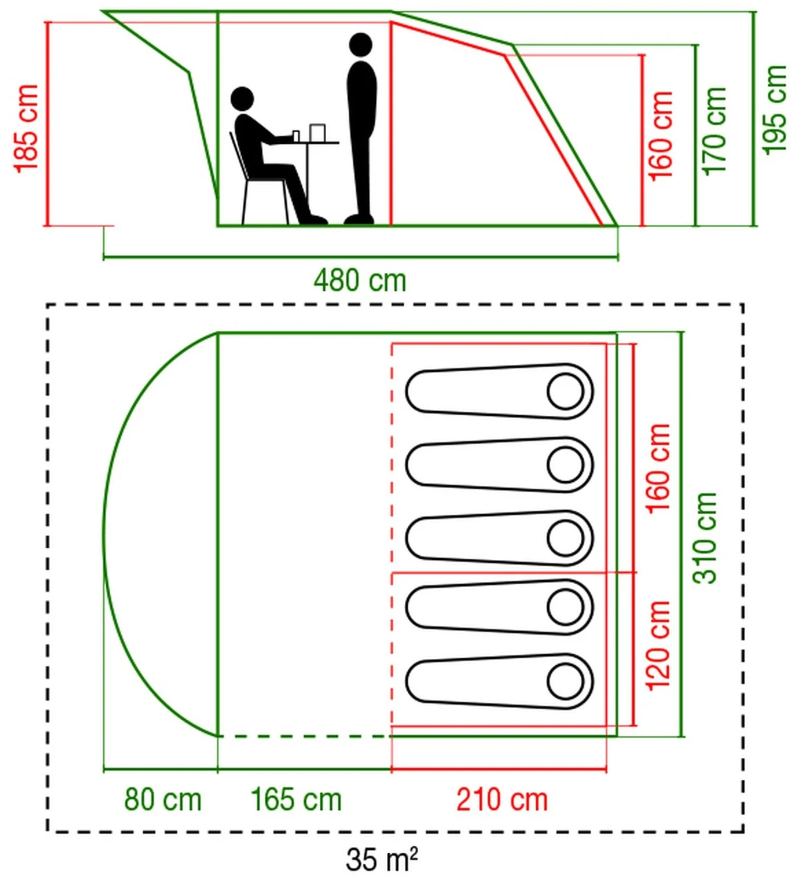 Coleman Rocky Mountain 5+ Personen Tunnelzelt Mit Nachtschwarzer Schlafkabine Rocky Mountain 5+ Personen Tunnelzelt Mit Nachtschwarzer Schlafkabine 5 Coleman Rocky Mountain 5+ Personen Tunnelzelt Mit Nachtschwarzer Schlafkabine Rocky Mountain 5+ Personen Tunnelzelt Mit Nachtschwarzer Schlafkabine – Bild 3